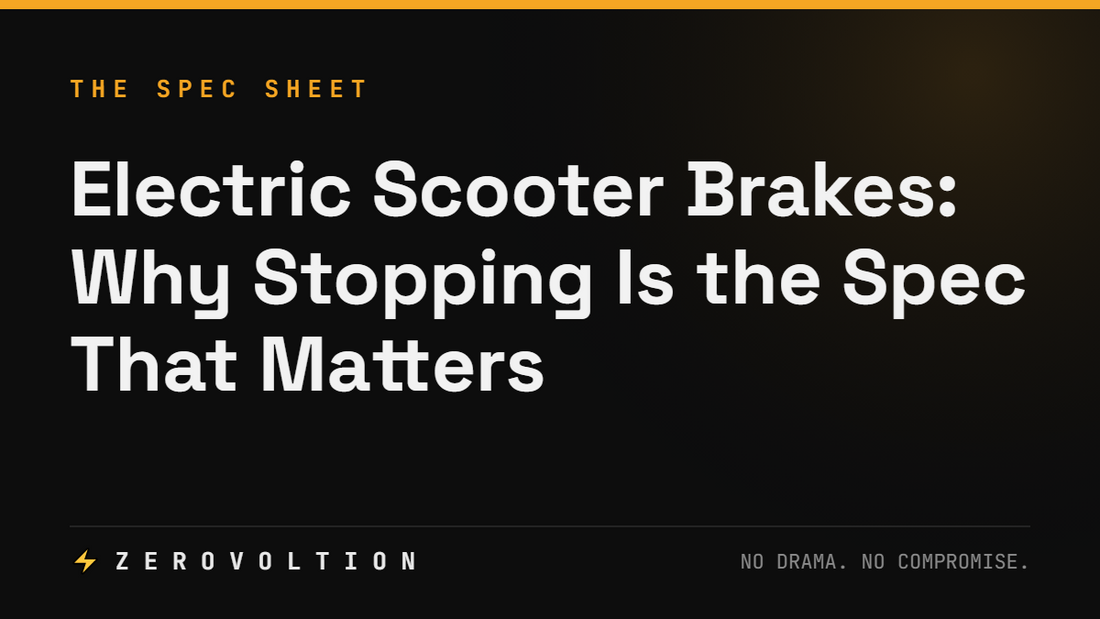 Electric Scooter Brakes: Why Stopping Is the Spec That Matters