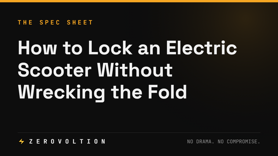 How to Lock an Electric Scooter Without Wrecking the Fold