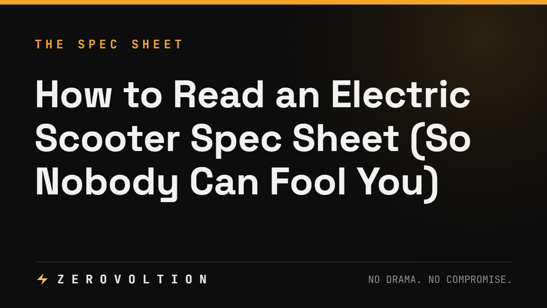 How to Read an Electric Scooter Spec Sheet (So Nobody Can Fool You)