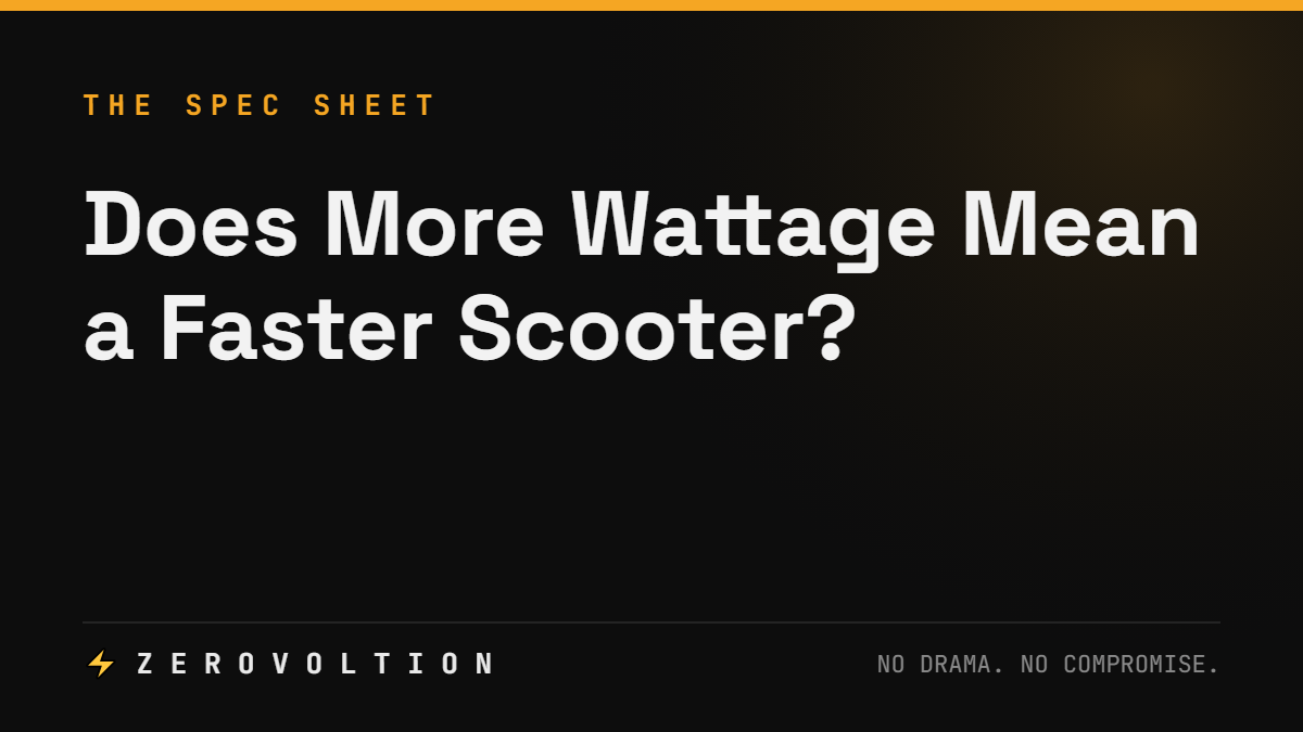 Does More Wattage Mean a Faster Scooter?
